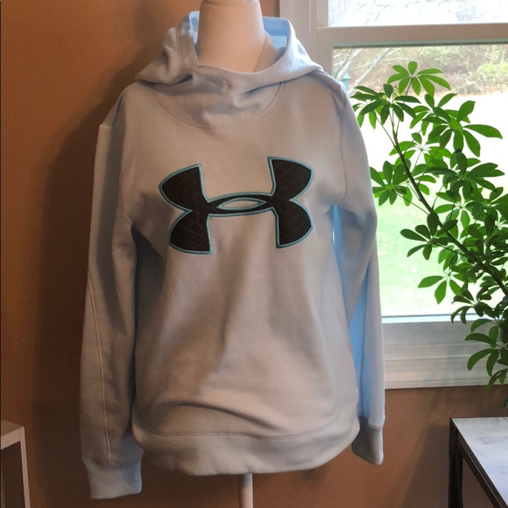 EUC Under Armour baby blue hoodie
